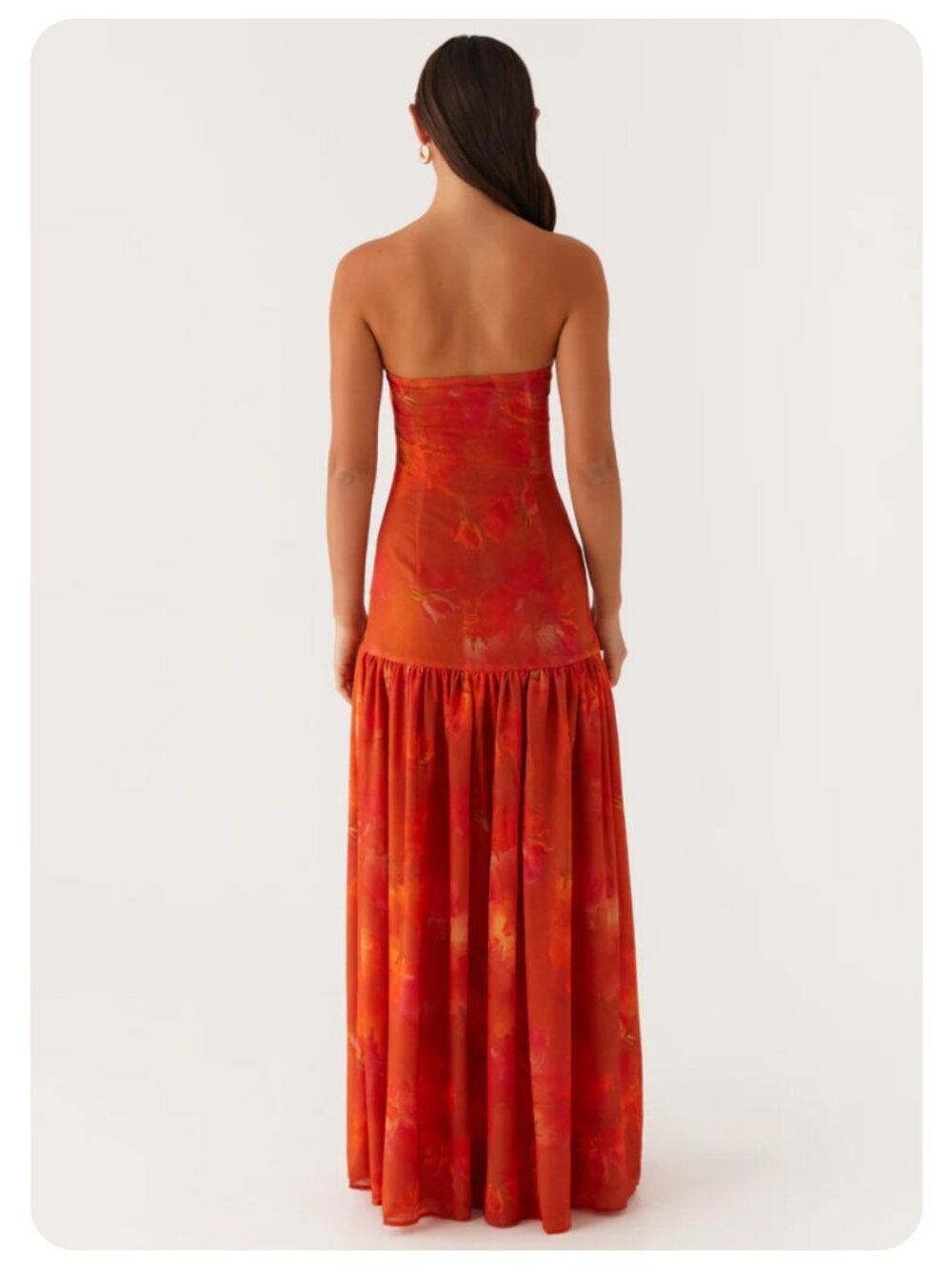 Peppermayo Eden Strapless Amber Maxi Dress sz US 0 - Picture 3 of 11
